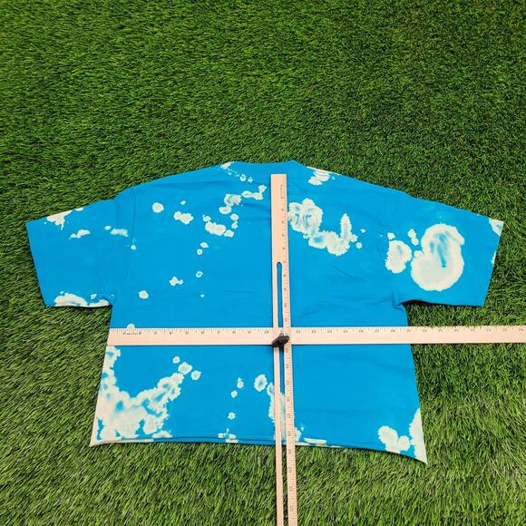 Vintage New-Mexico Crop-Top Shirt Womens Medium 19x18 Blue - Picture 7 of 11